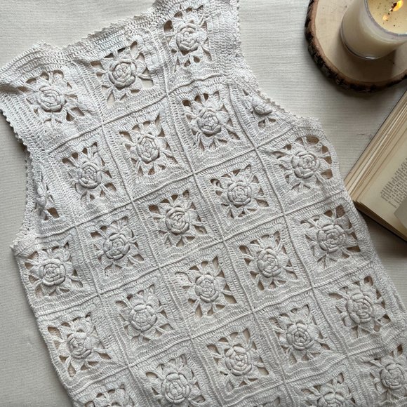 Beautiful Handmade Crochet Vest - Picture 4 of 5
